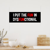 Ik zet de woordspeling in disfunctioneel poster (Keuken)