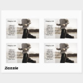 Ik zet door naar het doel van de Filippijnen Bijbe Rechthoekige Sticker (Vel)