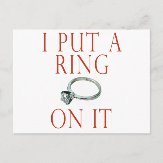 Ik zet een Ring op het Groom Verloving Aankondigingskaart (Voorkant)