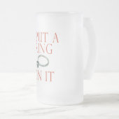 Ik zet een Ring op het Groom Verloving Matglas Bierpul (Voorkant rechts)