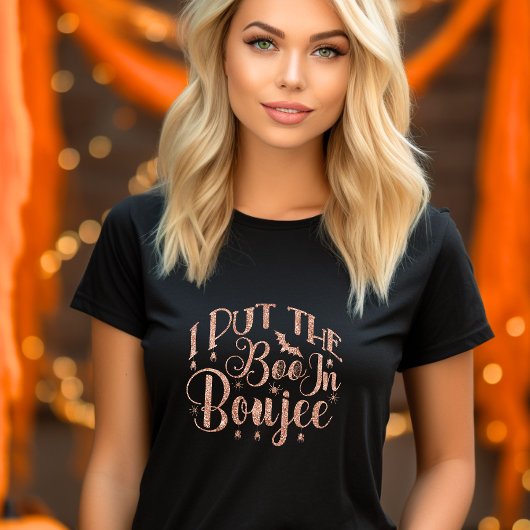 Ik zet het boek in boujee - gouden glitter hallowe t-shirt