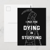 Ik zet het dobbelen in de studie. briefkaart (Voorkant / Achterkant)