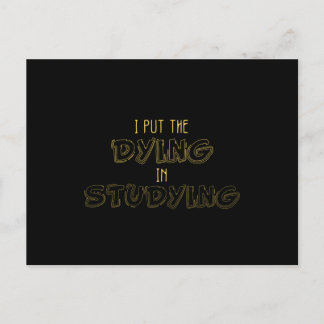 Ik zet het dying in de studie briefkaart
