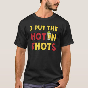 Ik zet het hete in Shots Party Animal Extrovert T-shirt