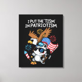 Ik Zet Het Isme in Patriottisme Atletische Adelaar Canvas Afdruk (Voorkant)