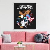 Ik Zet Het Isme in Patriottisme Atletische Adelaar Canvas Afdruk (Insitu (Woonkamer))