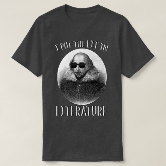 Ik zet het LIT in de literatuur T-shirt (Design voorkant)