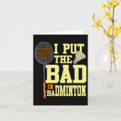 Ik zet het slechte in Badminton 2 Kaart (Gele Bloem)