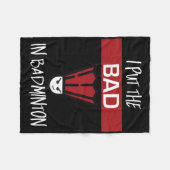 Ik zet het slechte in Badminton, Badminton Player Fleece Deken (Voorkant (Horizontaal))