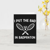 Ik zet het slechte in Badminton Kaart (Gele Bloem)