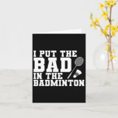 Ik zet het slechte in de badminton kaart (Gele Bloem)