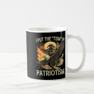 Ik zet het "tisme" in patriottisme retro adelaar w koffiemok