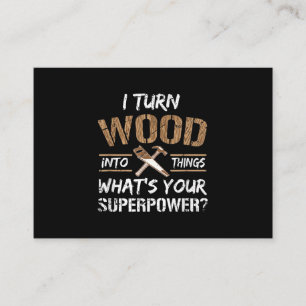 Ik zet hout om in Dingen Carpenter Woodworking Informatiekaartje