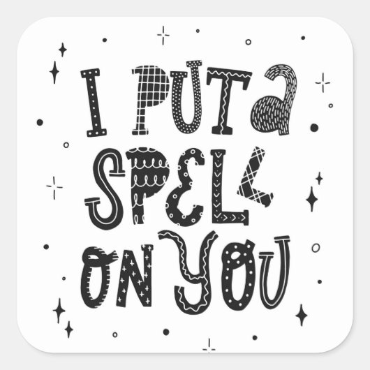 Ik zet je een spelletje. vierkante sticker (Voorkant)