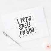 Ik zet je een spelletje. vierkante sticker (Envelop)