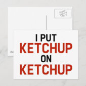 Ik zet Ketchup op Ketchup Briefkaart (Voorkant / Achterkant)