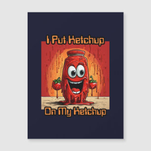 Ik zet ketchup op mijn ketchup, grappig, cartoon