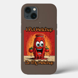 Ik zet ketchup op mijn ketchup, grappig, cartoon Case-Mate iPhone case