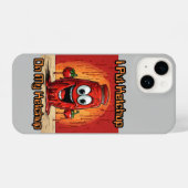 Ik zet ketchup op mijn ketchup, grappig, cartoon iPhone hoesje (Achterkant horizontaal)