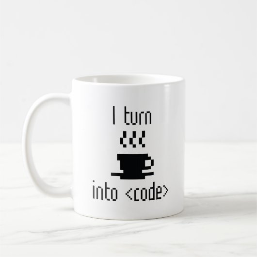 Ik zet koffie in code koffiemok (Links)