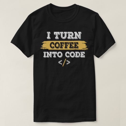 ik zet koffie in coderingsprogrammeur t-shirt (Design voorkant)