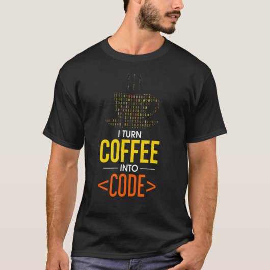Ik zet Koffie in het Programma van de Codeur van d T-shirt (Voorkant)