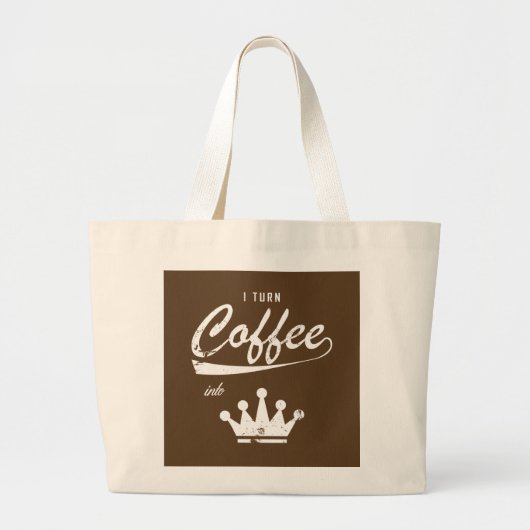 Ik zet koffie in KOM's Grote Tote Bag (Voorkant)