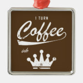 Ik zet koffie in KOM's Metalen Ornament (Voorkant)