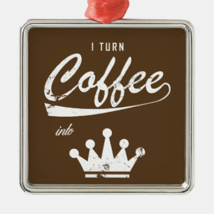 Ik zet koffie in KOM's Metalen Ornament