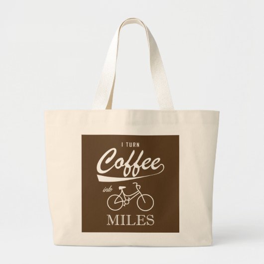 Ik zet koffie in Miles Grote Tote Bag (Voorkant)