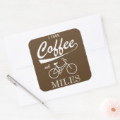 Ik zet koffie in Miles Vierkante Sticker (Envelop)