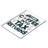 Ik zet koffie om in de belastingaangifte van accou notitieboek (Linkerzijde)