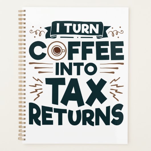 Ik zet koffie om in de belastingaangifte van accou planner (Voorkant)