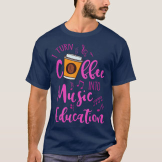 Ik zet koffie om in muziekopleiding docent G T-shirt