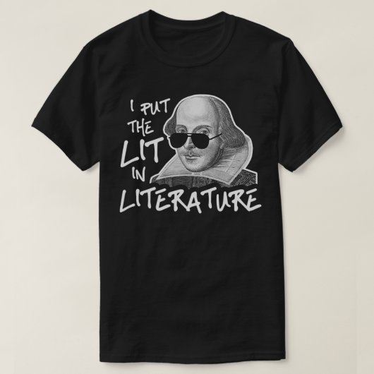 Ik zet Lit in Literatuur T-shirt (Design voorkant)
