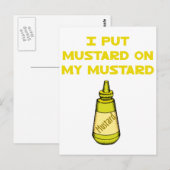 Ik zet Mustard op mijn mosterd Briefkaart (Voorkant / Achterkant)
