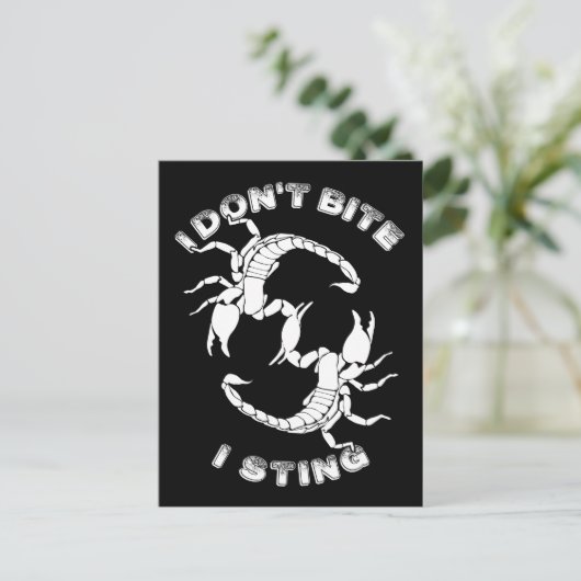 Ik zet niet op, ik steek - Scorpio Design Briefkaart (Staand voorkant)