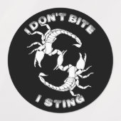Ik zet niet op, ik steek - Scorpio Design Labels (Design 2)