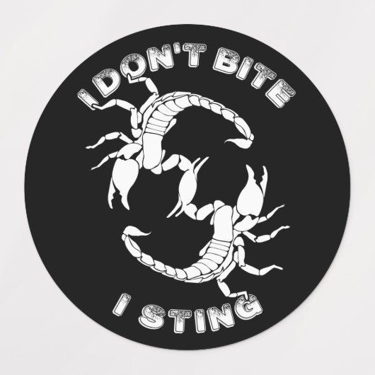 Ik zet niet op, ik steek - Scorpio Design Labels (Design 1)