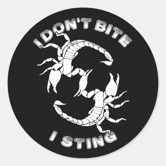 Ik zet niet op, ik steek - Scorpio Design Ronde Sticker (Voorkant)