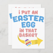 Ik zet paaseieren in de mand grappige zwangerschap (Voorkant / Achterkant)