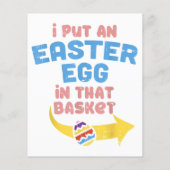 Ik zet paaseieren in de mand grappige zwangerschap (Achterkant)
