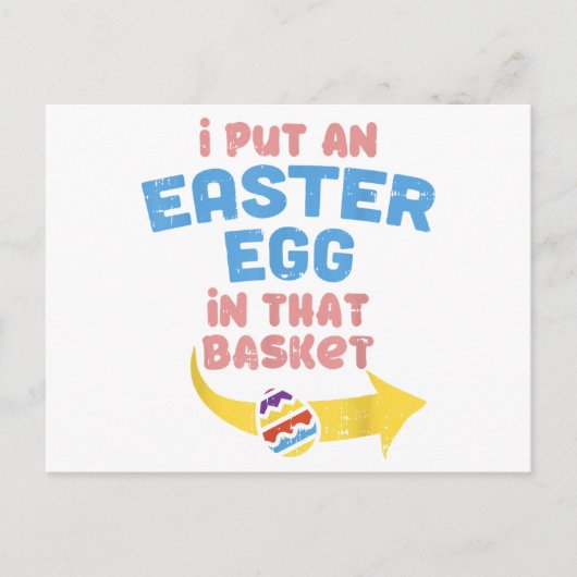 Ik zet paaseieren in de mand grappige zwangerschap feestdagenkaart (Voorkant)