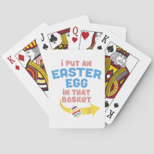 Ik zet paaseieren in de mand grappige zwangerschap pokerkaarten