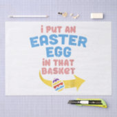 Ik zet paaseieren in de mand grappige zwangerschap tissuepapier (Craft)