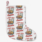 Ik Zet Voor Santa Grappige Kerstmelkkoekjes Kleine Kerstsok (Voorkant)