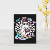 Ik Zette De Boo In Boujee Geest Retro Zebra Luipaa Kaart (Gele Bloem)