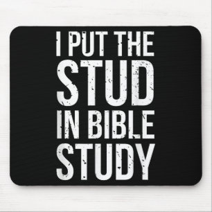 Ik zette de studie in de bijbelstudie Funny Christ Muismat
