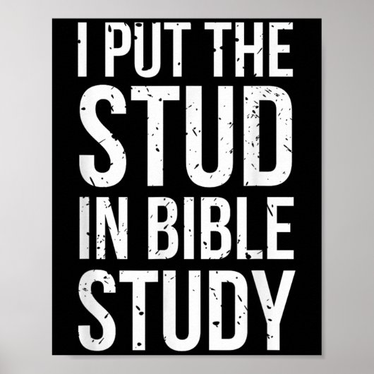 Ik zette de studie in de bijbelstudie Funny Christ Poster (Voorkant)