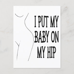 Ik zette mijn Baby op mijn hippe grappige mama en  Briefkaart